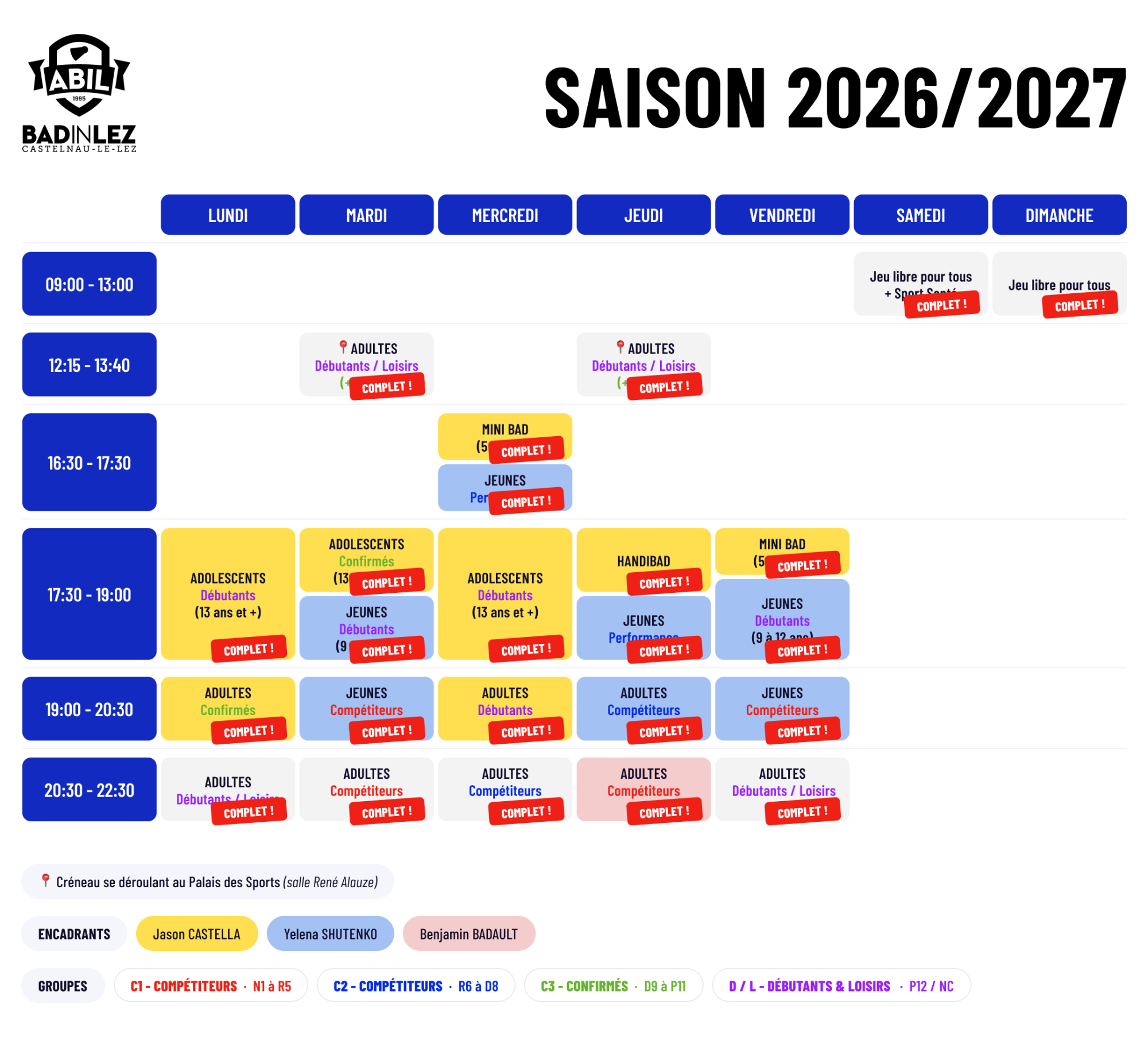 SAISON 2026 - 2027